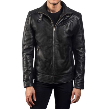 Legacy Black Leather Biker Jacket
