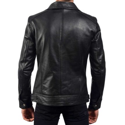 Legacy Black Leather Biker Jacket