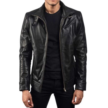 Legacy Black Leather Biker Jacket