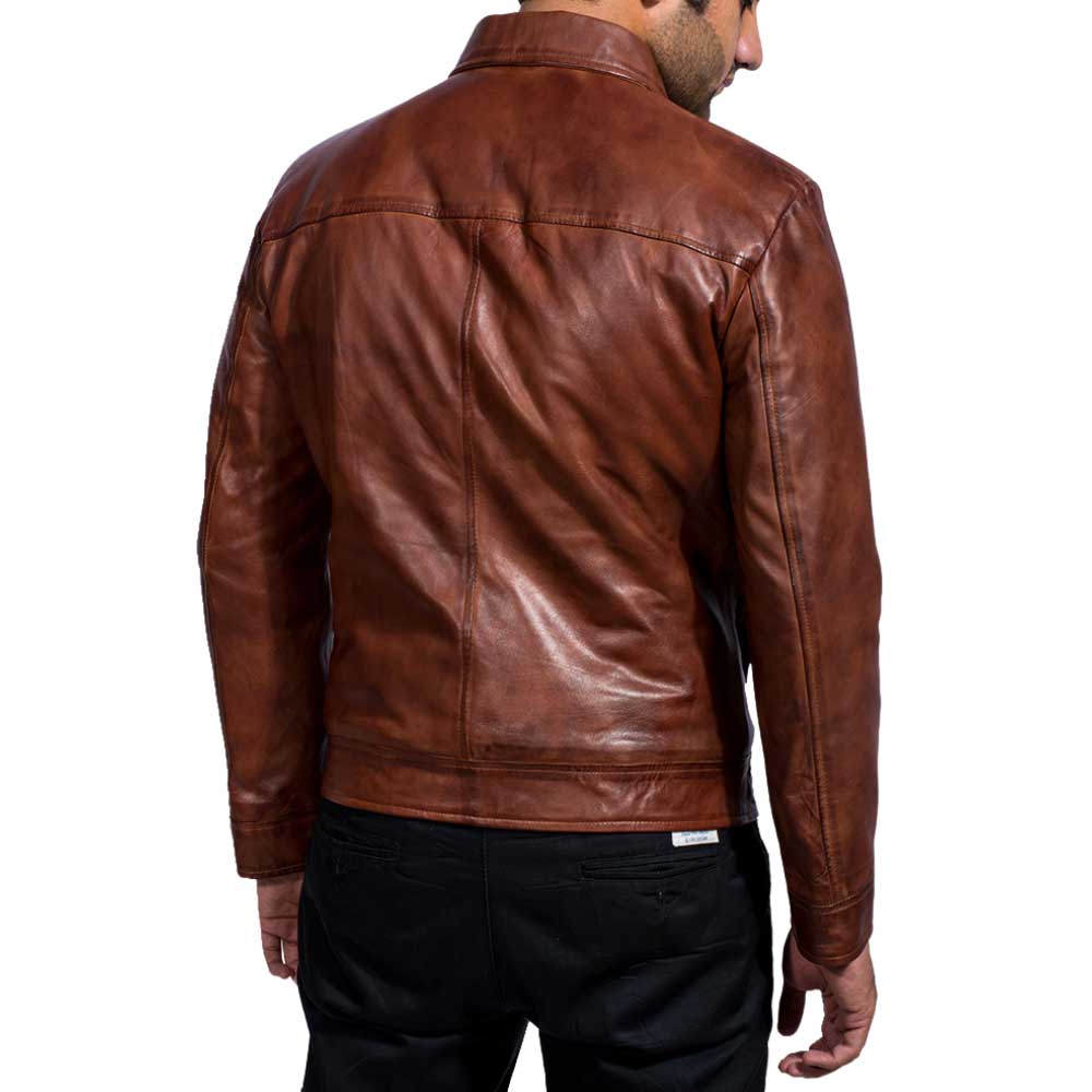 Inferno Brown Leather Jacket