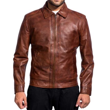 Inferno Brown Leather Jacket