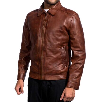 Inferno Brown Leather Jacket