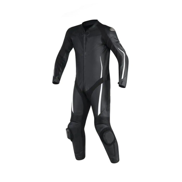 Motorbike Leather Race Suit Black Motorcycle Riding Suit
