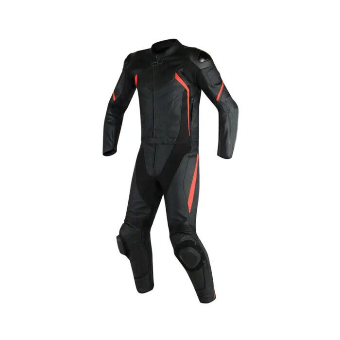 Leather Motorbike Race Suit Black MotoGP Motorcycle Riding Suit