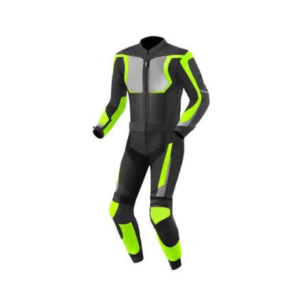 Two Piece Motorcycle Suit for Men Leather Motorcycle Racing Suit